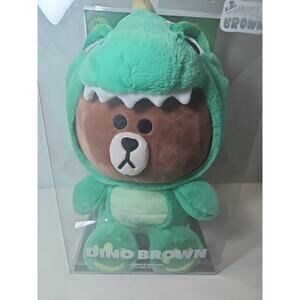 Line Friends Dino Brown Stuffed Plush Bear